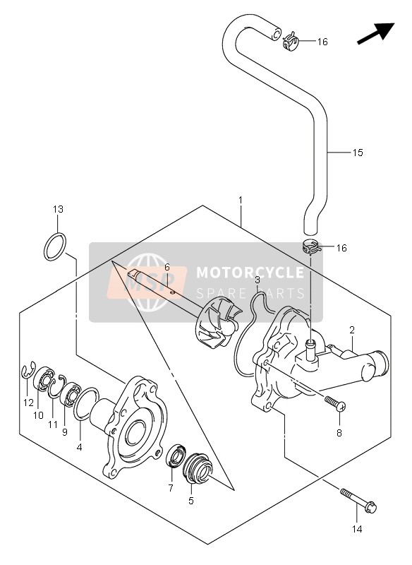 Suzuki AN650A BURGMAN EXECUTIVE 2005 Water Pump for a 2005 Suzuki AN650A BURGMAN EXECUTIVE